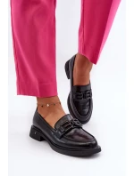 Elegantné dámske kožené mokasíny Black Triana