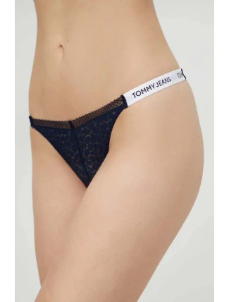 Dámske tangá HIGH LEG THONG UW0UW05160 C1G tm. modrá - Tommy Hilfiger Dámske tangá HIGH LEG THONG UW0UW05160 C1G tm. modrá - Tommy Hilfiger