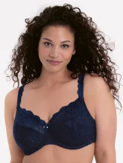 Bobette podprsenka s kosticami Full Cup 5289 navy blue - RosaFaia