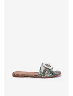 Płaskie Klapki Damskie Z Ozdobną Klamrą Multikolor Clariola