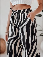 Dámske pruhované nohavice so širokými nohavicami ZEBRAVIBE UY2653 béžovo-čierne – FashionStreet Dámske pruhované nohavice so širokými nohavicami ZEBRAVIBE UY2653 béžovo-čierne – FashionStreet