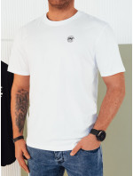 Pánske tričko s potlačou biele Dstreet RX5442