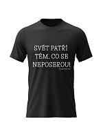 Dámske bavlnené tričko s potlačou - THE WORLD BELONGS TO THOSE WHO DON'T SURRENDER! - čierne