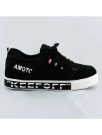 Čierne nazúvacie dámske tenisky (C1039)