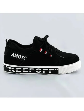 Čierne nazúvacie dámske tenisky (C1039)