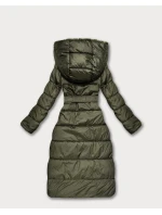 Minoritská khaki obojstranná zimná bunda s kožušinou (P3-6020-22)