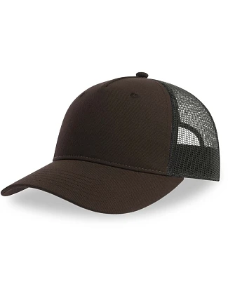 Atlantis Headwear Zion 5-panelová truckerová čiapka 33.0120 hnedá/čierna Atlantis Headwear Zion 5-panelová truckerová čiapka 33.0120 hnedá/čierna