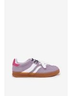 Niskie Sneakersy Damskie Z Podwójnym Sznurowaniem Fioletowe Ventus