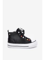 Dámske kožené vysoké tenisky GOE RR2N4101 Black Dámske kožené vysoké tenisky GOE RR2N4101 Black