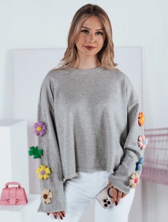 Dámska nadrozmerná mikina RAWEL sivá FashionStreet RY2387