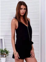 Elegantný krátky čierny overal na ramienka (W2017S12) Elegantný krátky čierny overal na ramienka (W2017S12)