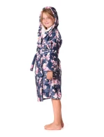 Detský župan Toya s kapucňou modrý - Vestis