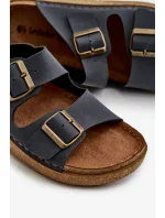 Ľahké pohodlné pánske papuče s prackami Inblu tmavomodré