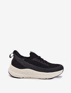 Pánské Sportovní Boty Textilní Slip-Ons Na Platformě Kobbo 102421 Černé