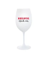 KRÁLOVNA VŠECH VÍN - bílá  sklenice na víno 350 ml