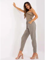 Dámske nohavice D73760M61869O Khaki - Sublevel