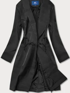 Tenký čierny dámsky kabát (AG5-011)