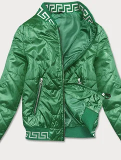 Zelená dámska bunda typu "bomber" (B8123-82)