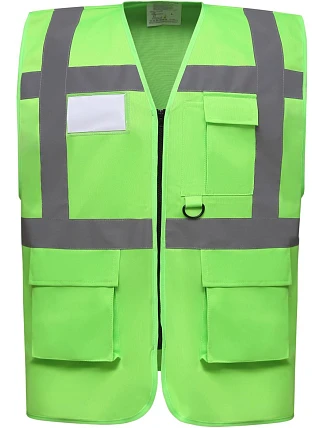 Yoko HVW 801 Hi-Vis multifunkčná vesta 79.W801 limetková