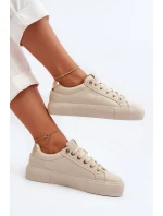 Damskie Sneakersy Big Star NN274210 Beżowe