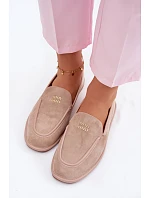 Dámské ploché mokasíny s lemovkou Vinceza Béžové