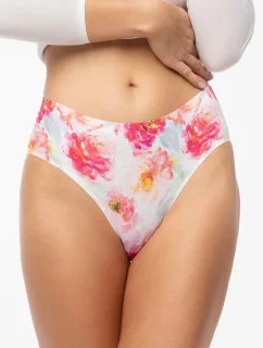 Klasické bielo-červené nohavičky Peony Simple - Julimex