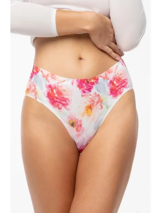 Klasické bielo-červené nohavičky Peony Simple - Julimex