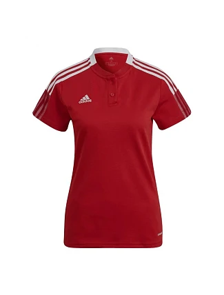 Dámske polo tričko Tiro 21 W GM7350 červené - Adidas Dámske polo tričko Tiro 21 W GM7350 červené - Adidas