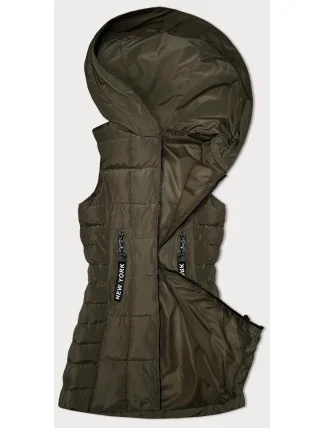 Dámska khaki vesta s kapucňou S'West (B8225-11)