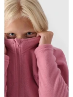 Dziewczęcy Polar Ze Stójką Slim 4F 4FJWMM00TFLEF261-56S Różowy