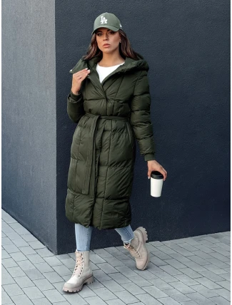 Dámsky prešívaný kabát CLOUTIQUE zelený FashionStreet TY4370