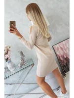 Šaty s potlačou Honey girl béžové