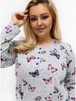 DU KN nočná košeľa FP 601.85 sivá DU KN nočná košeľa FP 601.85 sivá