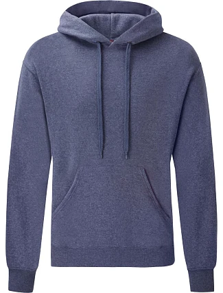 Fruit of the Loom Classic Hooded Sweat Mikina s kapucňou 16.2208 heather navy Fruit of the Loom Classic Hooded Sweat Mikina s kapucňou 16.2208 heather navy