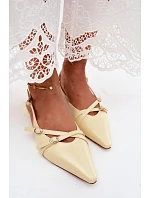 Dámske sandále s remienkami z imitácie kože Yellow Glamira Dámske sandále s remienkami z imitácie kože Yellow Glamira