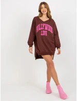 Mikina VI BL 3102.01P tmavo hnedá