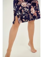 Dámska nočná košeľa 3060 VENUS tm. modrá so vzorom - Taro Dámska nočná košeľa 3060 VENUS tm. modrá so vzorom - Taro