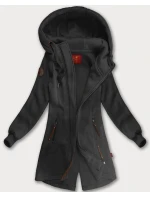 Dámska dlhá mikina s kapucňou (AMG-675/2) graphite - Goodlooking Dámska dlhá mikina s kapucňou (AMG-675/2) graphite - Goodlooking