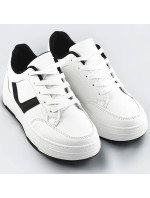 Bielo-čierne dámske športové šnurovacie topánky (S070)