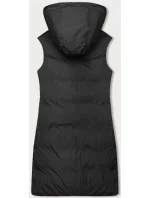 Tmavo modro-čierna obojstranná ovesrsize vesta s kapucňou (V724) Tmavo modro-čierna obojstranná ovesrsize vesta s kapucňou (V724)