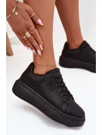 Sneakersy Damskie Na Platformie Big Star SS274244 Czarne