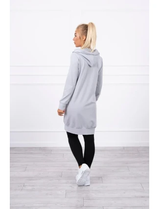 Mikina s kapucňou šedá
