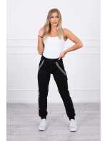 Bavlnené nohavice cargo čierne