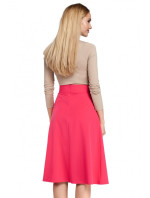 M302 Dámska midi sukňa - ružová