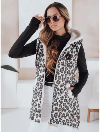 Dámska prešívaná maskáčová vesta ELMERA biela FashionStreet TY5028