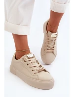 Damskie Sneakersy Big Star NN274210 Beżowe