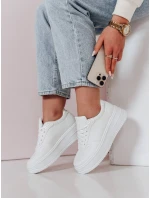 Dámske tenisky na platforme WALK ME UP white FashionStreet ZY0926