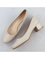 Béžové lodičky na klinoch Sergio Leone PB291