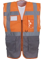 Yoko HVW 820 Hi-Vis sieťovaná bezpečnostná vesta 79.W820 hi vis oranžová/sivá Yoko HVW 820 Hi-Vis sieťovaná bezpečnostná vesta 79.W820 hi vis oranžová/sivá