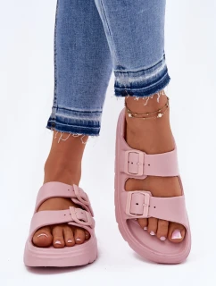 Damskie Piankowe Klapki Na Platformie Różowe Melorea